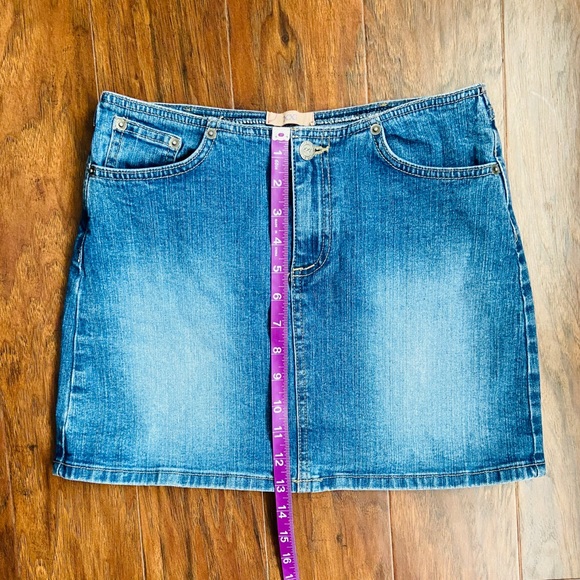 2000s Y2K denim jean mini-skirt with pockets - Picture 4 of 5